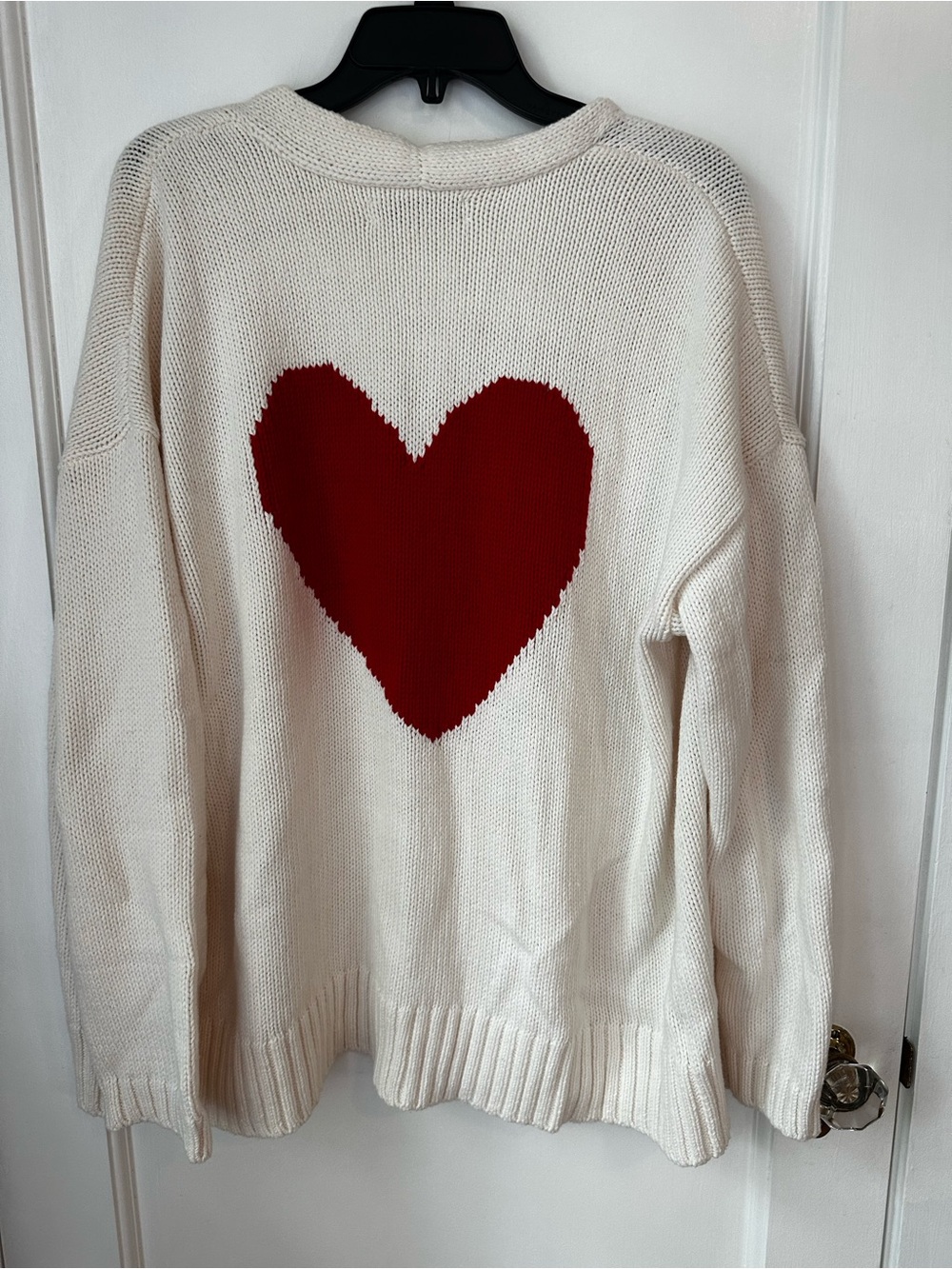 LOFT cardigan Sweater with Red Heart on back